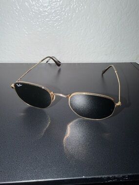 Ray-Ban Hexagonal Gold Sunglasses